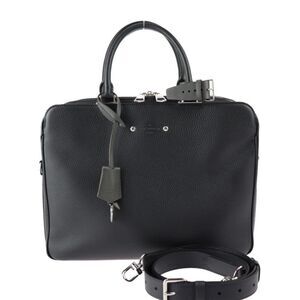 Louis Vuitton Armand Briefcase MM Business Bag Taurillon Leather Noir Black
